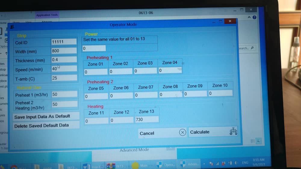 Software interface screenshots - Integrated software for managing the whole processes.